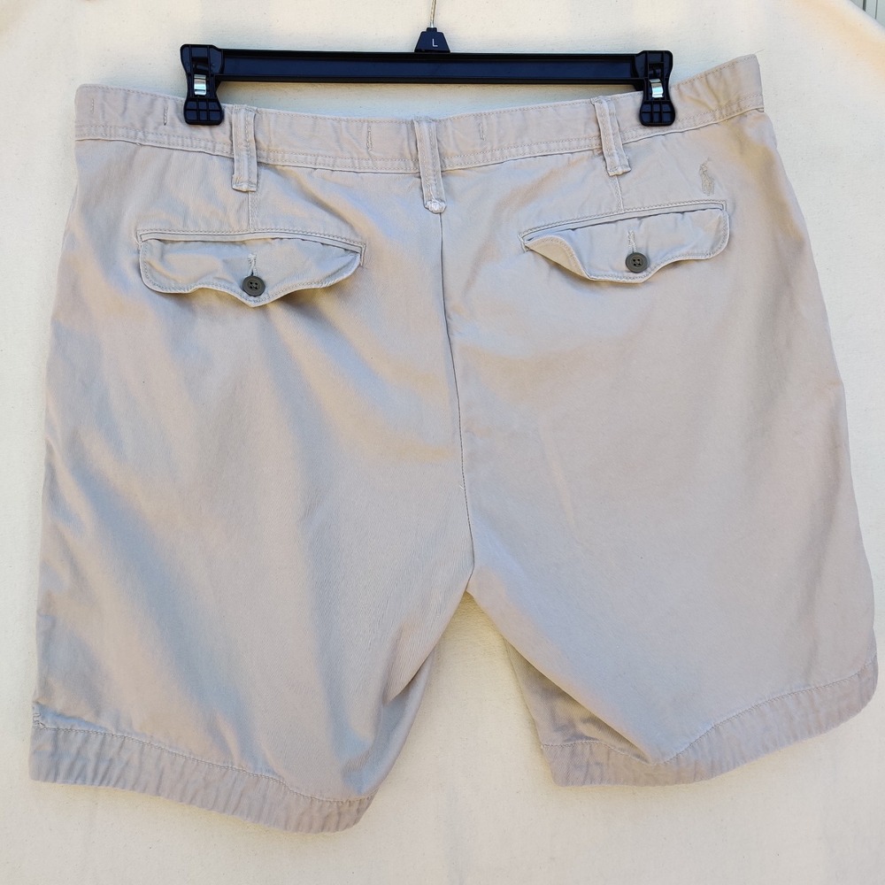Polo Ralph Lauren Men's Relaxed Fit Chino Shorts Size 38 Khaki Flat Front String - Picture 9 of 12